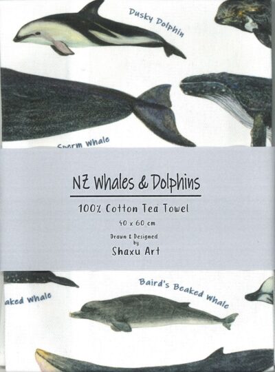 TEATOWEL - NEW ZEALAND WHALES AND DOLPHINS