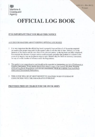 MCA OFFICIAL LOGBOOK