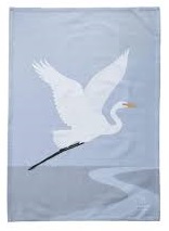 TEA TOWEL - WHITE HERON